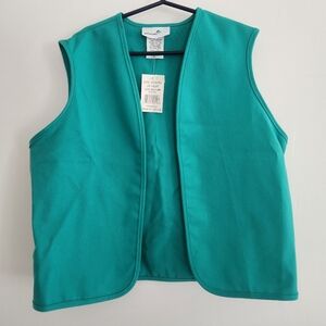 Girl Scout Junior Green vest NWT Size M 10/12